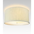 thumbnail image 3 of Moderne Flush Mount Conversion Kit 14" w Textured Oatmeal Hardback Drum Lampshade, 3 of 4