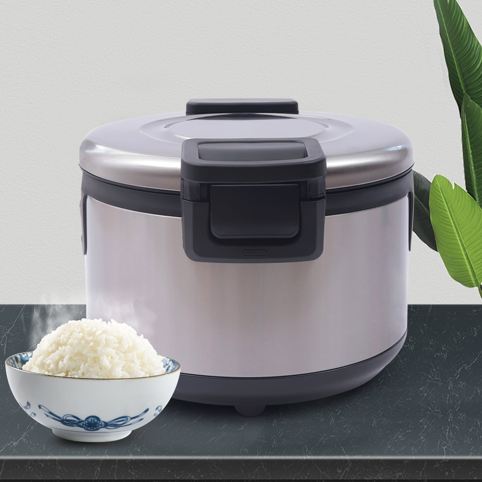 19L Commercial Electric Sushi Rice Warmer Non-stick Inner Pot Rice Cooker 100W for Restaurants, Snack Bars