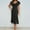 Black A Womens Dresses, variant on Today kttectoa V-Neck Ruffle Sleeve Dress for Womens Slit Side Tunic Slim Fit Flowy Dress Solid Dresses Formal Dresses for Women Trendy Dress for Holiday Gifts