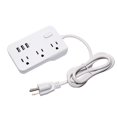 thumbnail image 1 of Multiprise 6 Prises 3 Ports USB avec Rallonge Robuste de 5 Pieds Blanc, 1 of 5