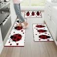 thumbnail image 3 of YIMEIS Ladybugs on Valentine's Day Kitchen Mat Rug Set  - Perfect for Kitchen Counter, 16''*24''/47''*18'', Functional for Decoration, 3 of 10
