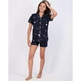 thumbnail image 5 of Real Essentials 4 Piece: Womens Long & Short Sleeve Button Down Pajama Set - Ultra Soft (Available In Plus Size), 5 of 7