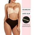 thumbnail image 4 of Seamless Thong Shapewear for Women Tummy Control Body Shaper Underwear High Waist Shaping Panties Girdle, 4 of 5