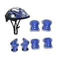 thumbnail image 3 of Casco de bicicleta para niños con muñequeras, casco de patinaje portátil con coderas para Negro Azul, 3 of 8