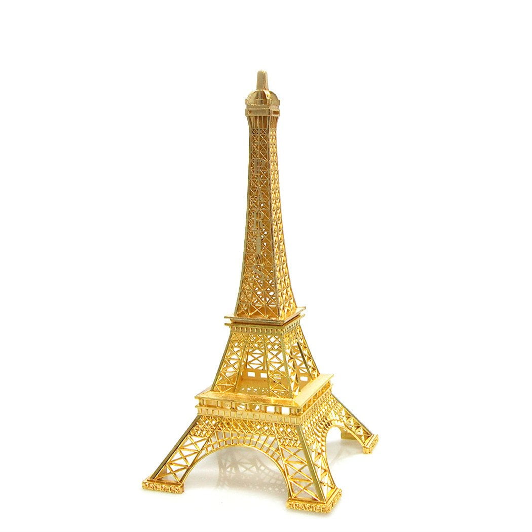 Metal Eiffel Tower Paris France Souvenir, 12inch, Gold