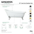 thumbnail image 6 of Aqua Eden VCTND5731B5 57" Cast Iron Oval Single Slipper Clawfoot Tub (No Faucet Drillings), White/Oil Rubbed Bronze, 6 of 8