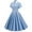 Light Blue, variant on Bigersell Mini Dress Woman Fashion Solid Contrast High Neck Doll Collar Lapel Mid Length Dress Big & Tall Cocktail Dress Style 4970, Female High Low Dresses Light Blue M