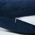 thumbnail image 2 of Flxxie Velvet Soft and Cozy Body Pillowcase, Luxury Fuzzy Long Body Pillow Cover with Zipper for All Seasons, 20"x54", Navy Blue, 2 of 5