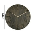 thumbnail image 2 of Decorative Wall Clock, Contemporary Design Rusty Patina Non-Ticking Movement High-Quality Plastic Metal 30Cm Easy Install for Home Office Kitchen Bedroom (Battery Operated), 2 of 6