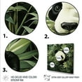 thumbnail image 3 of Designart "Panda in Bamboo Foliage Hideaway II" Animals Wall Art - Modern Green Panda Entryway Wall Art, 3 of 6