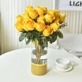 thumbnail image 4 of Artificial Roses Flowers Fake Silk Rose Bouquet 12 Heads 2 Packs of Realistic Blossom Roses for Home Wedding Party Floral Decoration Table Centerpieces, Black, 4 of 5