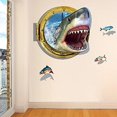 thumbnail image 5 of Pegatinas 3d de tiburón para sala de estar, sofá, dormitorio, baño, Pvc, protección del medio ambiente, quitar pegatinas de pared, 60*90cm, 5 of 5