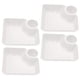 thumbnail image 4 of 4 piezas de plástico para servir bandeja de platos bandeja de alimentos para bocadillos galletas de comida papas fritas, 4 of 6