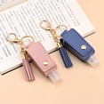 thumbnail image 4 of 3 pieces 30ML hand sanitizer leather case, leather case key chain pendant, 4 of 5