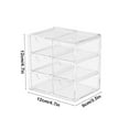 thumbnail image 3 of Clear Acrylic Desktop Storage Box with 6 Grids for Girls – Hair Accessories, and Makeup Organizer for Vanity, Bathroom or Student Desk, 3 of 6