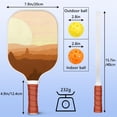 thumbnail image 3 of Pickleball Paddles Set Of 1, Fiberglass Surface, West & Cowboy Print, 1 Paddle, 2 Balls & Bag, 3 of 5