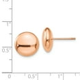 thumbnail image 2 of 14K Rose Gold Rose Polished 12mm Button Post Earrings, 2 of 2