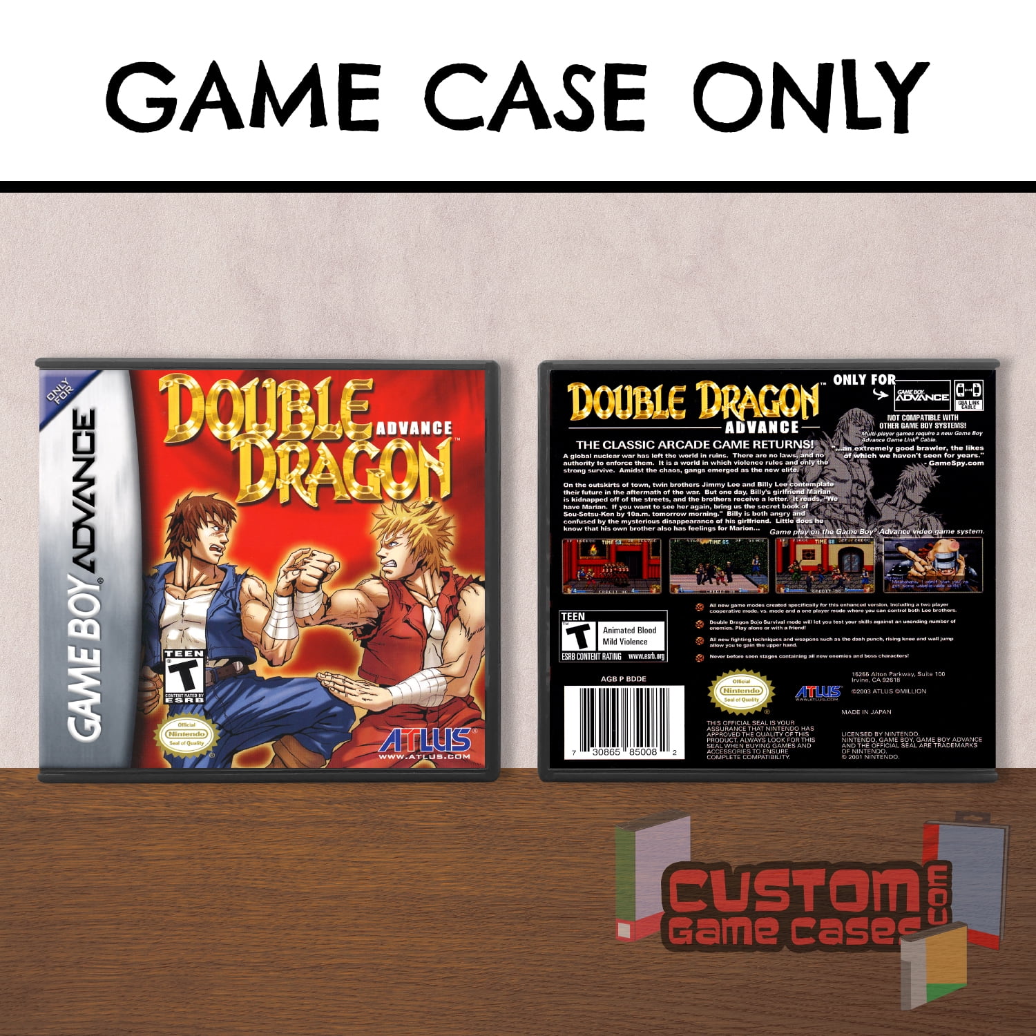 Double Dragon Advance - (GBA) Game Boy Advance - Game Case with Cover 