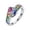 Silver D, variant on Rings 2Inlaid Colored Ring for Women Elegant Finger Jewelry for Birthday Proposal Bridal Engagement and Party,5.95 cm,Silver D
