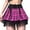 Dark Pink, variant on xiaxaixu Women Pleated Skirt Lace Up Waist Plaid Mesh Hem Spring Clothing