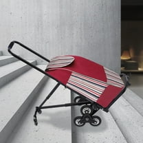 Miumaeov Stair Climbing Cart Stair Climbing Hand Trucks Dolly Cart 330 LBS 3-Wheel Chassis Trolley Cart with Telescoping Handle and 10 Rubber Wheels Portable Dolly for Stairs