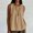 Khaki, variant on MOJOGO Tie Shoulder Tops for Women Crewneck Sleeveless Tees Drawstring Neckline Tank Top Casual Summer Party Outfits