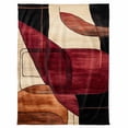 thumbnail image 7 of Abstract Art Flannel Blanket for Bed,Travel and Camping, Beige Red Color Block Composition Super Soft Cozy Blanket for All Seasons 50"x60", 7 of 7