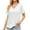 White, variant on XZNGL Short Sleeve Shirts for Women Womens V-Neck Leopard Satin Short Sleeve Shirt Sleeve Top Short Sleeve V-Neck Top/Blouse Womens Short Sleeve Tops Women Short Sleeve Tops