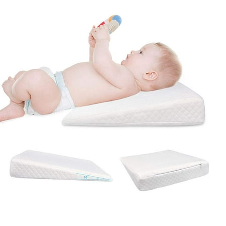 Bassinet Wedge For Baby Reflux Relief | Infant Gerd Wedge Sleeper Pillow | Newborn Crib Elevated Incline Insert Sleep Positioner | Pregnancy Pillow Wedge | Memory Foam & Removable Cotton
