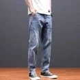 thumbnail image 3 of Pantalones con Bolsillos Jeans Hombre Rotos Hombre Pantalones Vaquero Rotos Azul Claro Rasgados Agujeros Originales Verano Otoño Ropa Tallas Grandes, 3 of 5