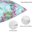 thumbnail image 3 of Pofeuu Dragonfly Floral Print Double-sided plush pillowcase Square Throw Pillow Covers Pillows Cover for Living Room Bedroom Sofa Couch Cushion Cover（No pillow core）-12"x12", 3 of 7
