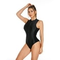 thumbnail image 5 of Sngxgn Women Tummy Control Swimsuits Push Up Bathing Suits(Black,L), 5 of 7