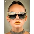thumbnail image 2 of SA106 Cat Eye Fashion Sunglasses, Brown, 2 of 9
