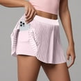 thumbnail image 4 of vigerkar Pleated Tennis Skirts for Women High Waisted Athletic Skorts for Woman with Pockets Tummy Control Golf Skirts PK2, XXL, 4 of 6