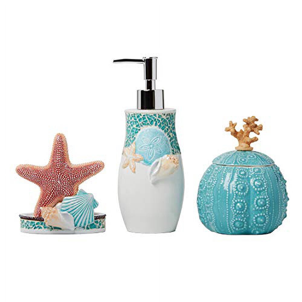 SKL Home South Seas Resin Toothbrush Holder, Turquois