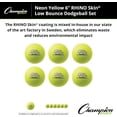thumbnail image 3 of Champion Sports® Rhino Skin® Low Bounce Dodgeballs for Playground, PE, Backyard & League Games – Set of 6 Balls - Neon Yellow - 6 Inch, 3 of 7