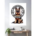 thumbnail image 2 of German Shepherd - Ban Bad Owners, Not Good Dogs Poster Wall Art, Modern Wall Decor, 8x12 UNFRAMED, 2 of 3