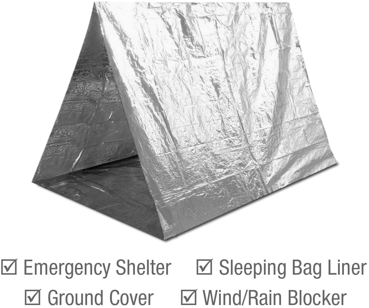 Swiss Safe Emergency Mylar Thermal Blankets Marathons or First Aid Survival Hiking Outdoors Bulk - Designed for NASA
