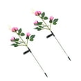 thumbnail image 6 of 2pcs LED Solar Flower Lights Waterproof Artificial Rose Garden Lamp for Outdoor LandscapePink, 6 of 8