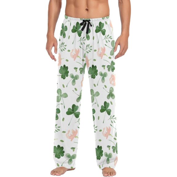 GZHJMY St. Patrick's Day Pajama Pants for Men, Lounge Pants Lightweight Men Pajama Bottoms with Drawstring Pockets, Christmas New Year Birthday Gifts, Small