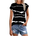 thumbnail image 3 of Womens Summer Tops, Cap Short Sleeve Shirts for Women Fashion Loose Fit Ombre Tie Dye Crewneck T-Shirts, 3 of 6