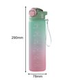 thumbnail image 3 of Bouteille d'Eau Froide Dégradé Givré 1000ML pour Extérieur (Bleu), 3 of 10