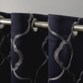 thumbnail image 2 of Exclusive Home Belmont Woven Blackout Grommet Top Curtain Panel Pair, Peacoat Blue, 52x63, 2 of 6