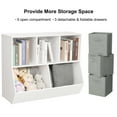 thumbnail image 2 of FANGSUM Storage Cabinet with 3 Removable Drawers, Bookshelf, Storage Organizer Cubby for Bedroom, Living Room, 2 of 9