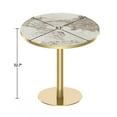 thumbnail image 2 of Round Modern Dining Table 31.5 Inches with Faux Marble Top Bistro Tulip Table for Kitchen Breakfast Nook Small Spaces Sturdy Metal Base Easy Assembly, 2 of 9