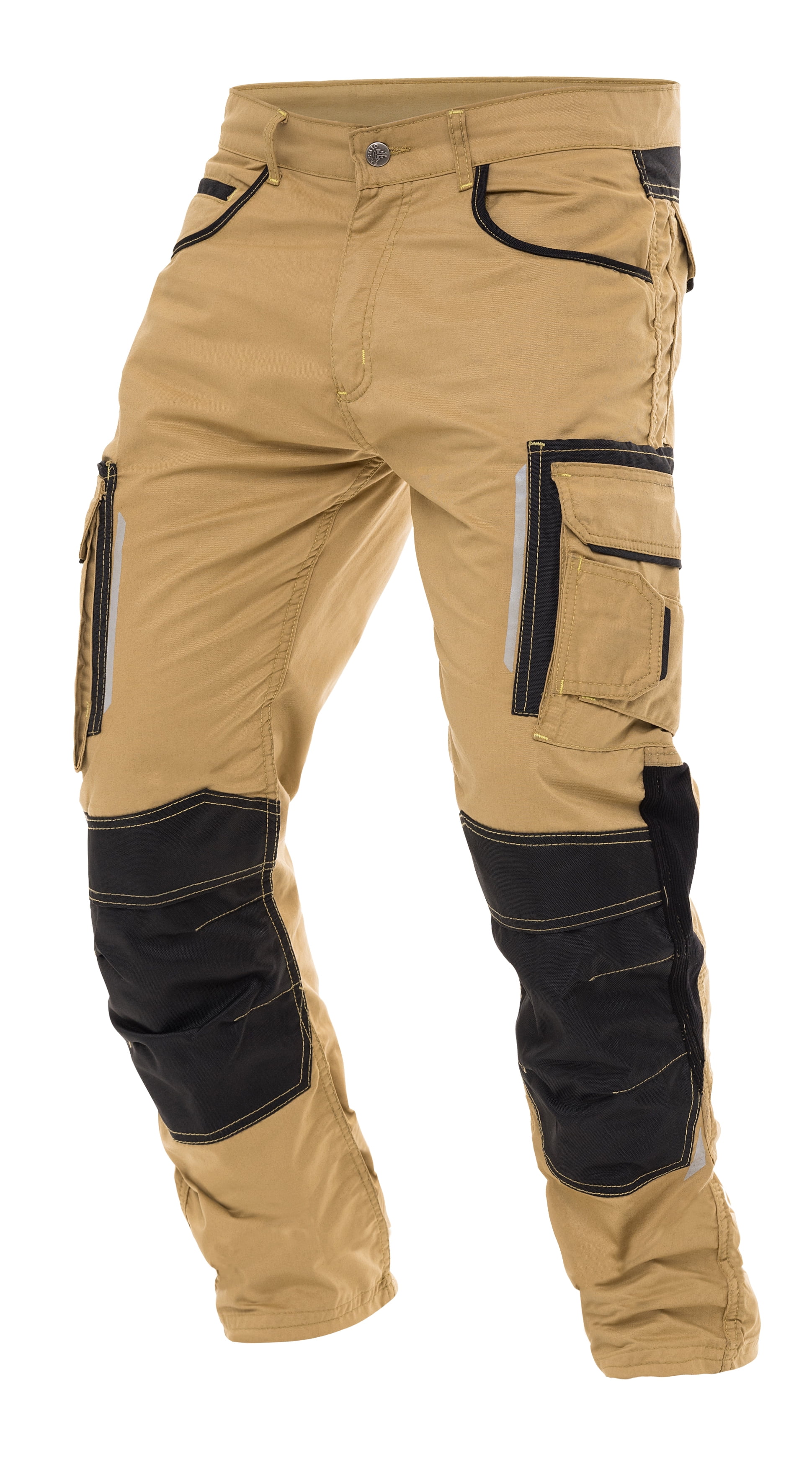 Mens Work Trousers Removable Holster Pocket Heavy Duty Cargo Combat Utility Pant 