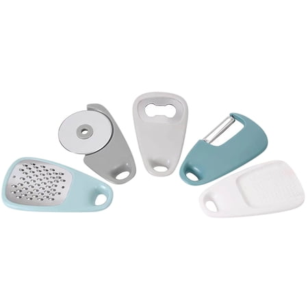 5-Piece Kitchen Gadget Set Multifunctional Cooking Tool Set with Peeler Grater Pizza Cutter and Bottle Opener Dishwasher Safe Kitchen Utensils for Home Cooking and Gift
