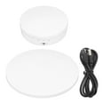 thumbnail image 1 of ZOUSSIQI 2 in 1 Rotating Display Stand Mute Rotating Jewelry Display Turntable for Watch Cosmetics Photography White Button JU316-60468, 1 of 13