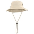 thumbnail image 6 of Wide Brim Hiking Fishing Safari Boonie Bucket Hats 100% Cotton UV Sun Protection For Men Women Outdoor Activities L/XL Putty, 6 of 7