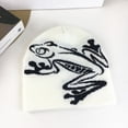 thumbnail image 3 of Jiibva Tree Frog Pattern Beanie Knitted Cap for Men & Women, Slouchy Skull Cap Embroidery Knitted Hat Cute Animal Cartoon Cap Outdoor Sports Warm Ski Hat, 3 of 7